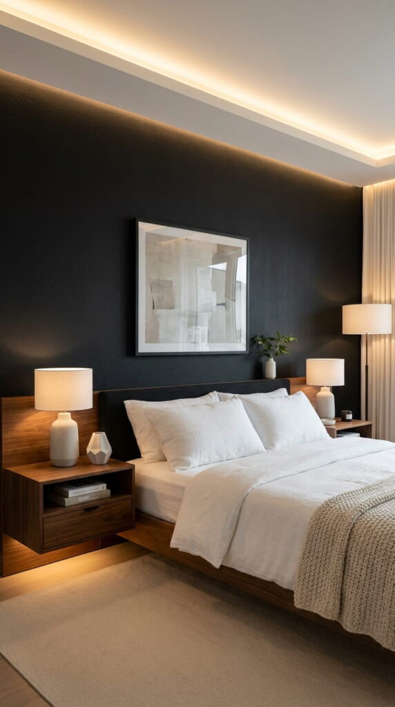 1. Create a Statement Wall with Black Paint