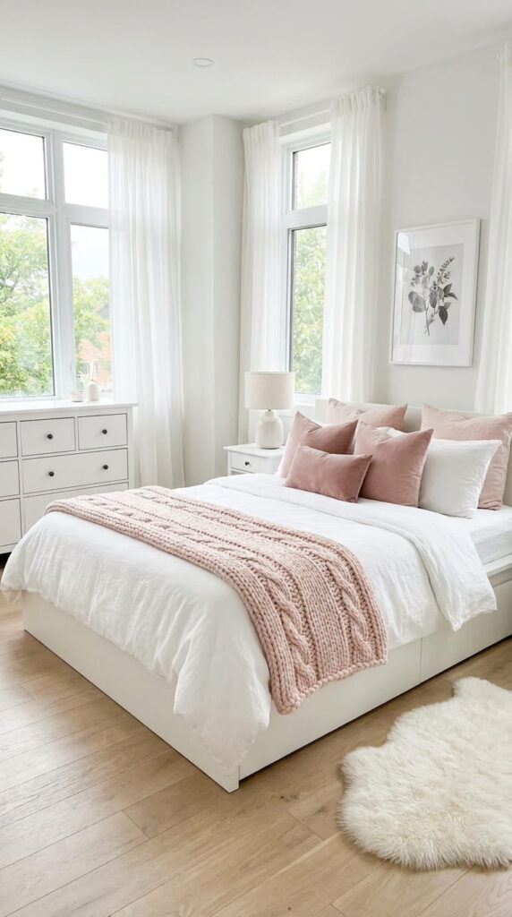 2. Pair Pink with White for a Bright and Airy Look