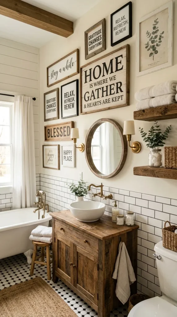 2. Vintage Farmhouse Signs With Simple Quotes