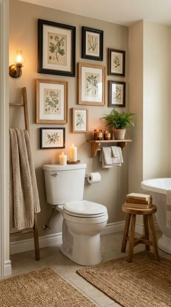 Bathroom Gallery Wall Above Toilet
