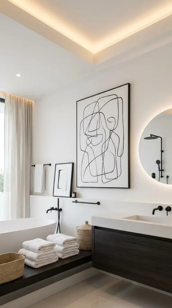 Minimal Black-and-White Art for a Clean Luxury Look