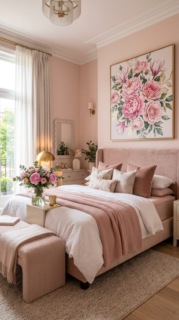 7. Add Floral Artwork