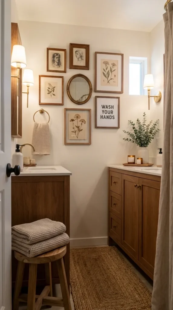 Gallery Wall Styling for Bathrooms With Personality