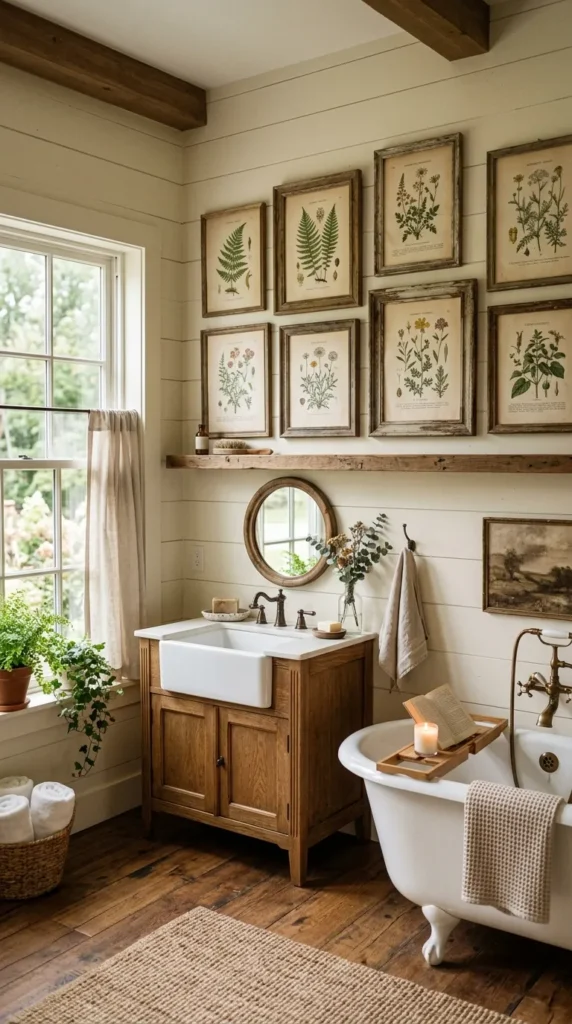 8. Framed Vintage Botanical Pages