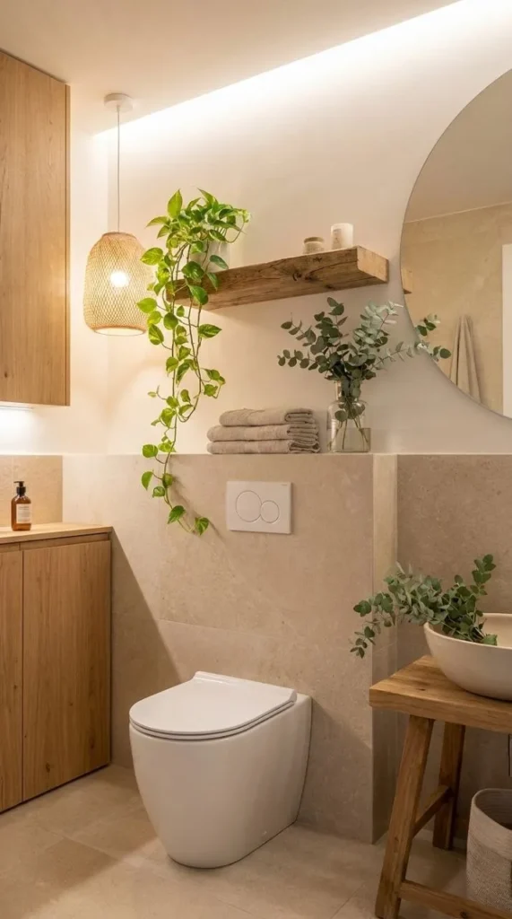 Greenery Above Toilet