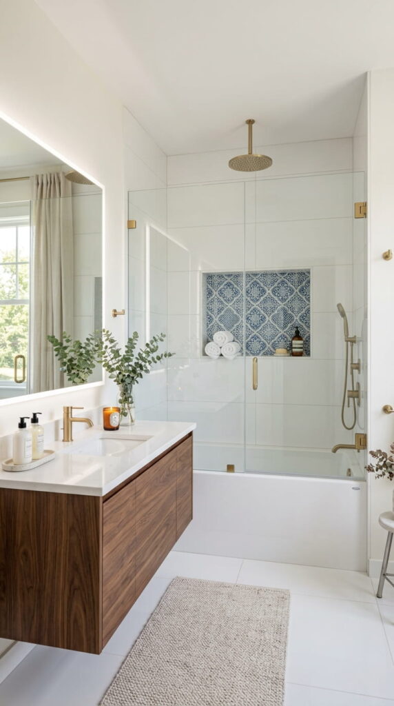 17. Mosaic Shower Niche Feature