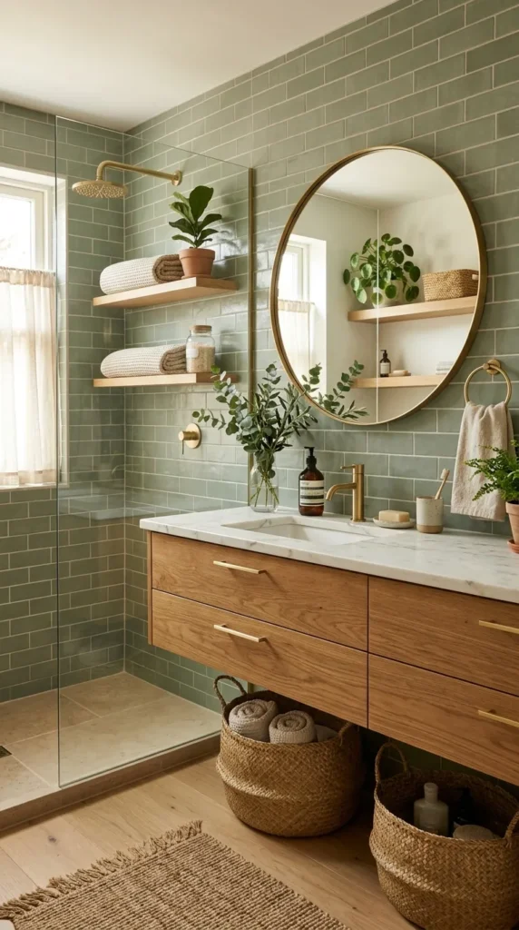 4. Sage Green Wall Tiles