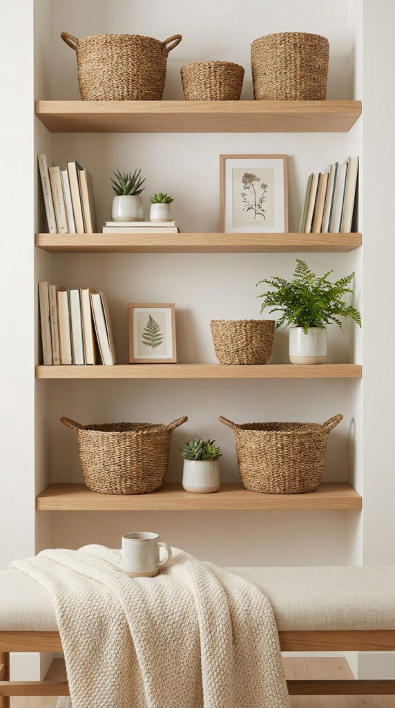 4. Use Decorative Baskets for Hidden Storage