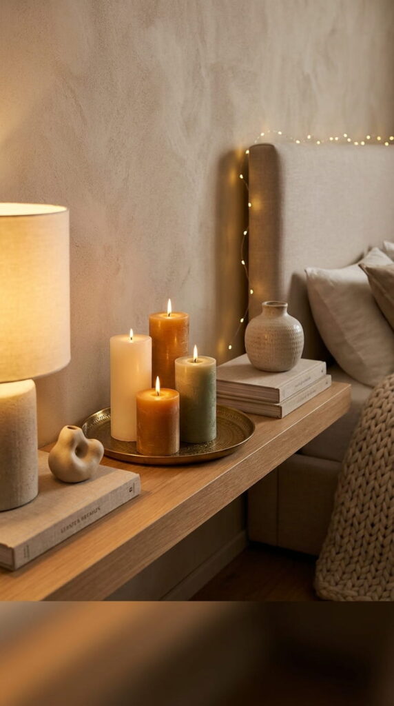 6. Decorate with Candles for a Cozy Feel