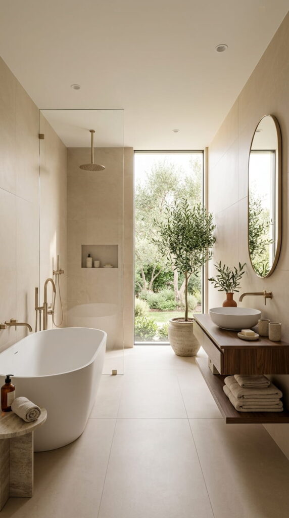 6. Large-Format Neutral Tiles