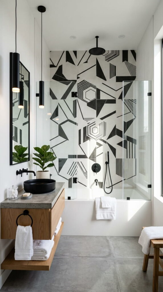 7. Bold Geometric Pattern Tiles