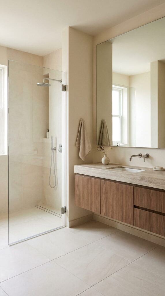 7. Light Neutral Tiles for Small Bathrooms