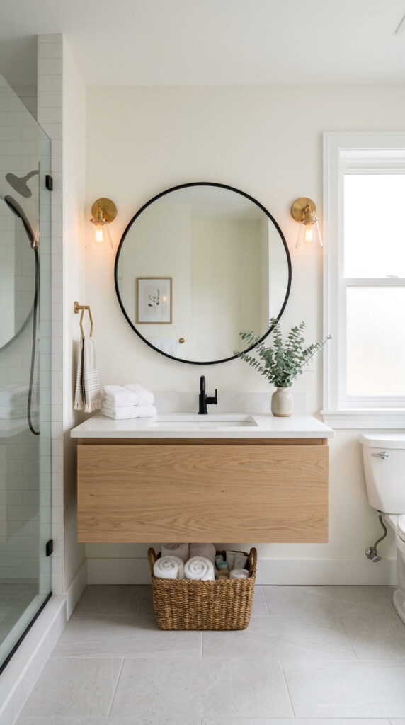 1. Oversized Round Mirror