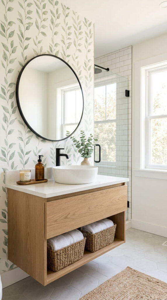 1. Peel-and-Stick Wallpaper Accent Wall
