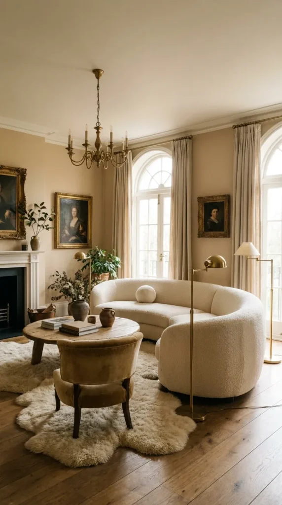 10. Add Curved Vintage Furniture