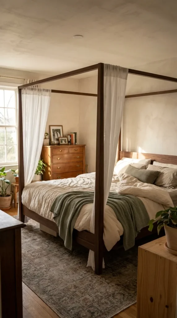 11. Try a Cozy Canopy Bed