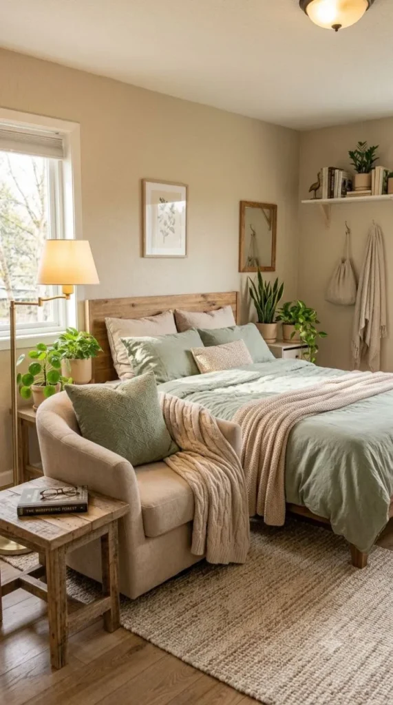 13. Create a Sage Green Reading Corner