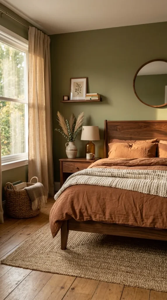 17. Create a Warm Earthy Bedroom