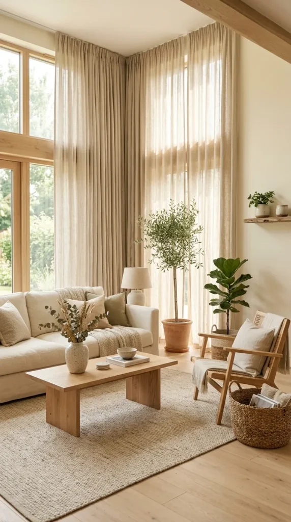 17. Natural Fiber Curtains