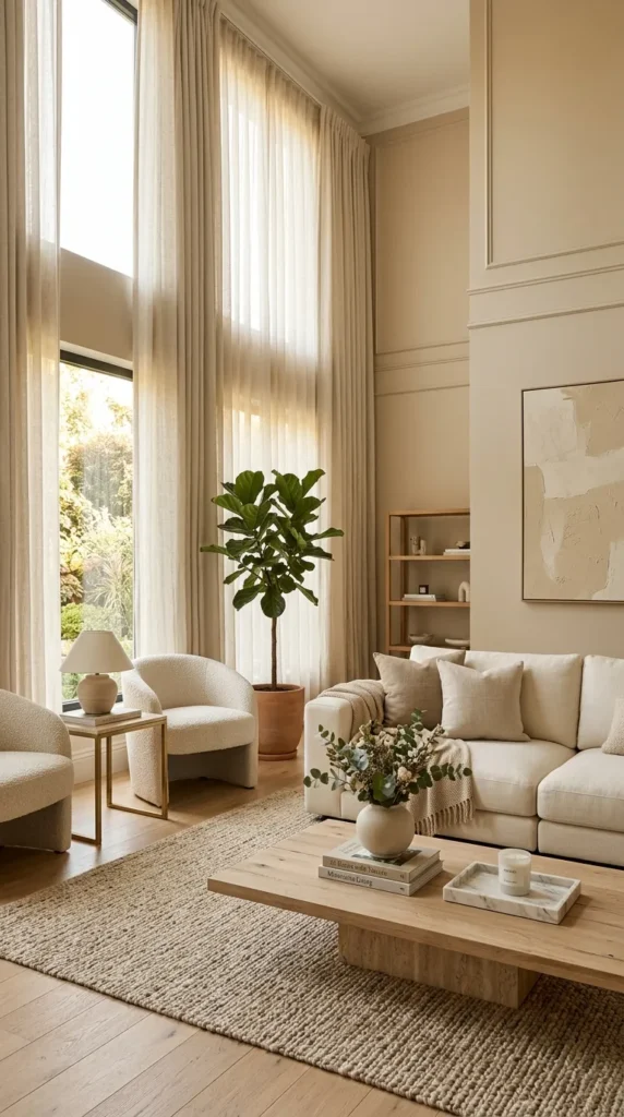 2. Add Floor-to-Ceiling Curtains
