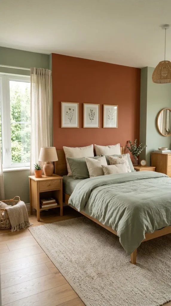 2. Try a Burnt Orange Accent Wall