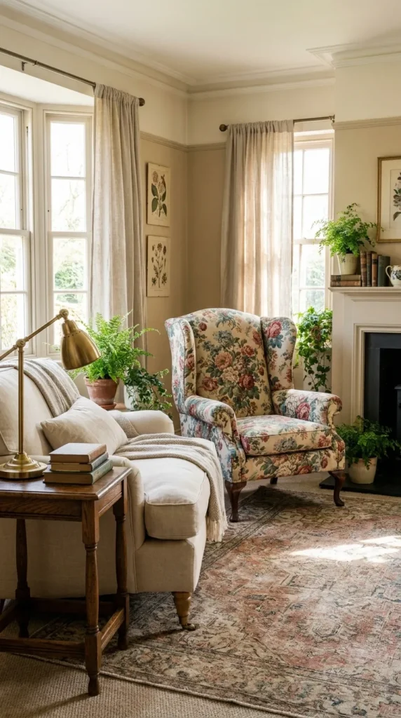 3. Bring in Floral Upholstery