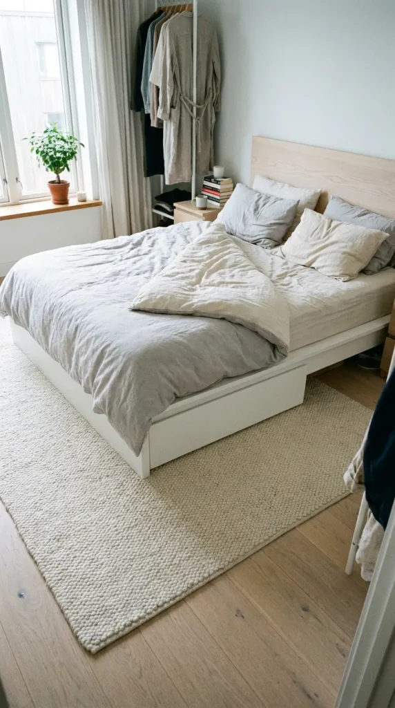 3. Put a Soft Rug Beside Your Bed
