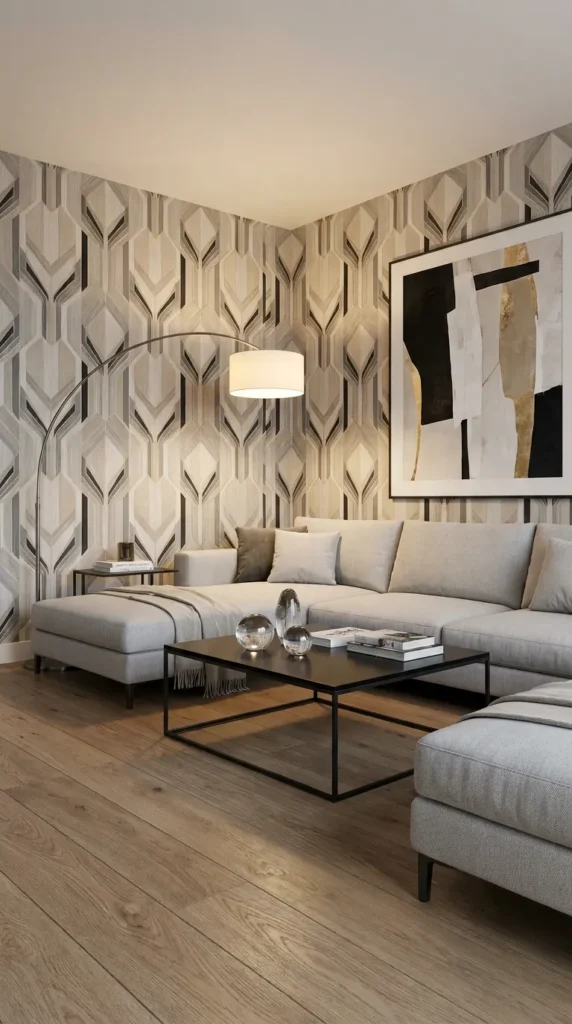 4. Modern Geometric Wallpaper