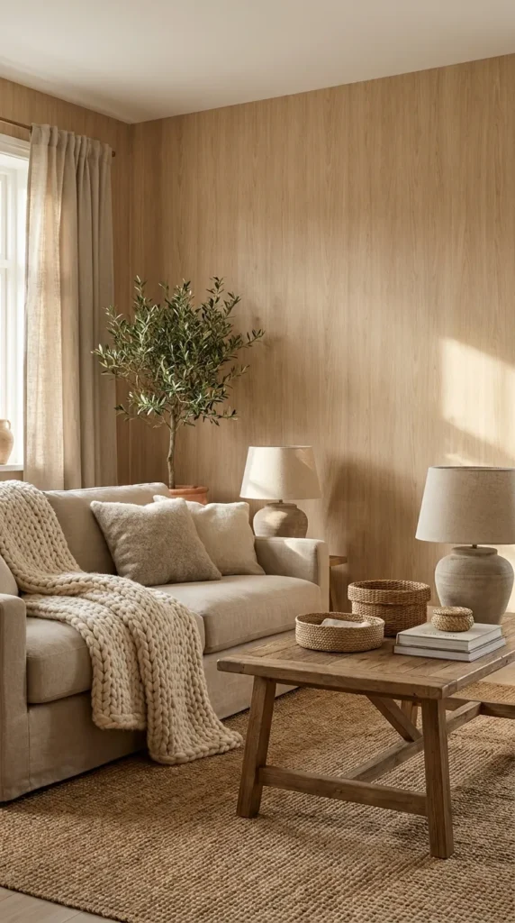 6. Wood Panel Wallpaper