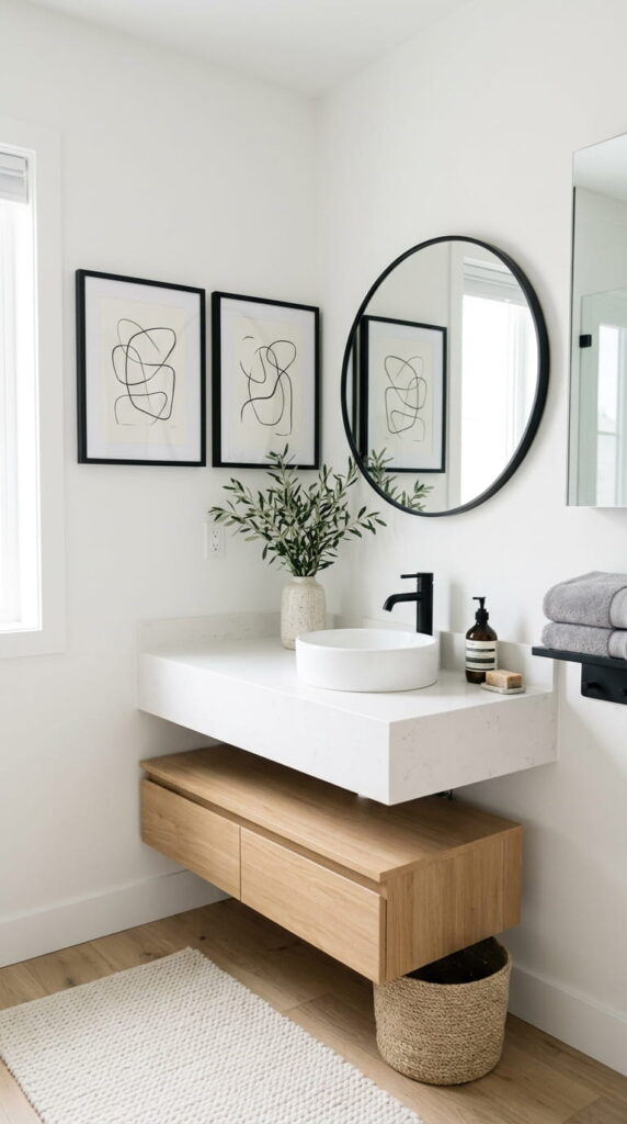 8. Minimalist Black and White Line Art