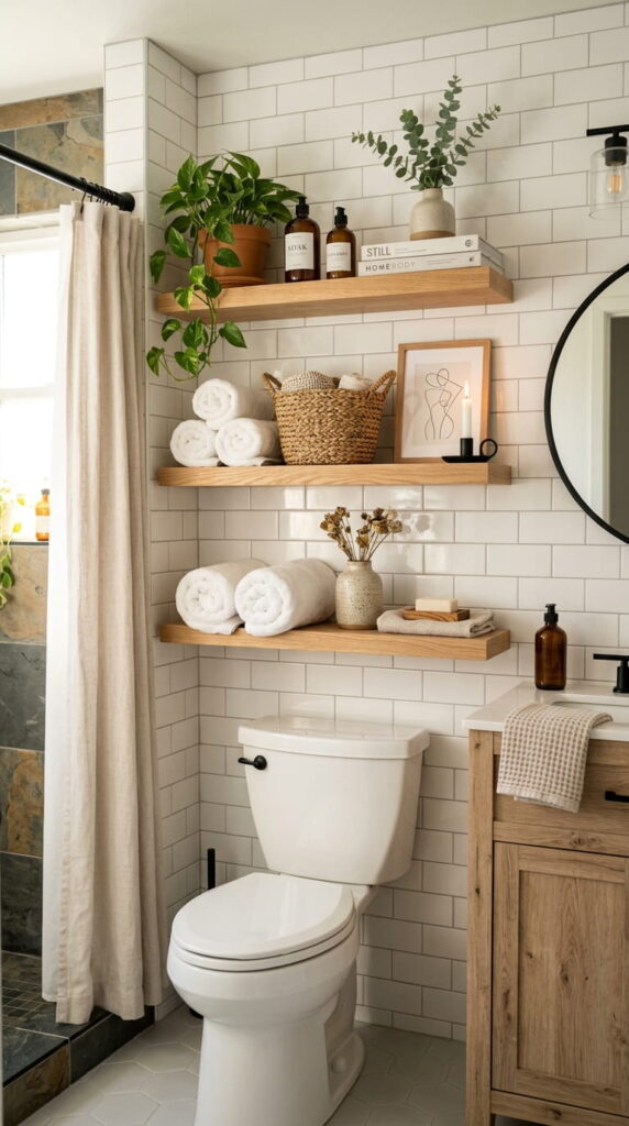 8. Style Floating or Open Shelves