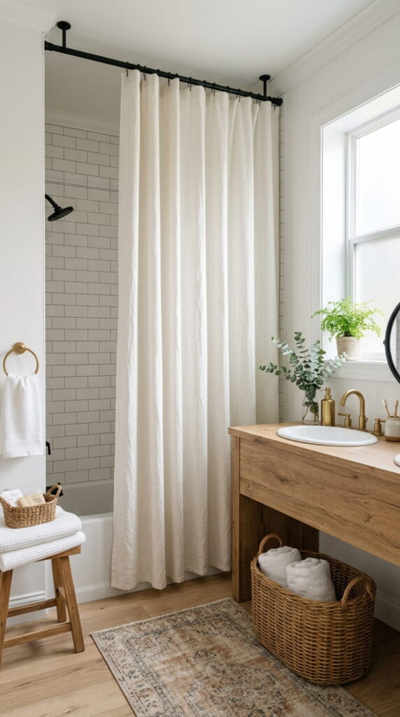 9. Upgrade Your Shower Curtain