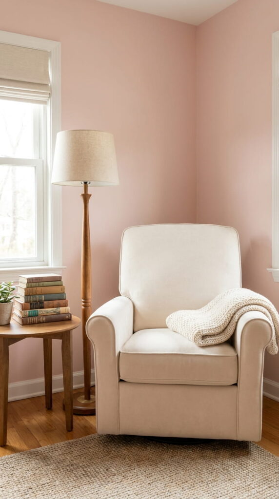 Idea 1 Soft Blush Pink Reading Nook