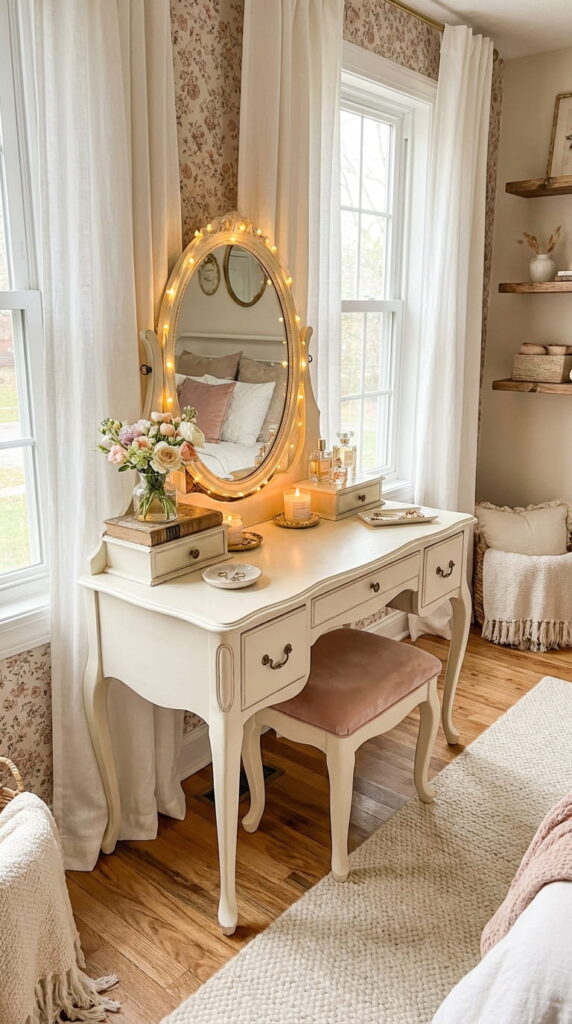Idea 10 Vintage-Inspired Vanity Corner