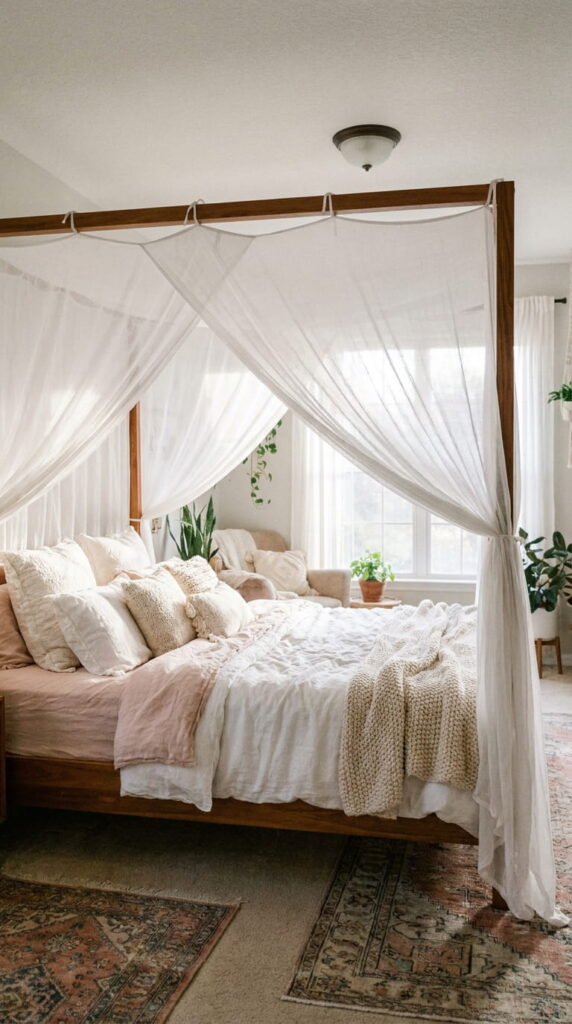 Idea 2: Dreamy Canopy Bed Corner