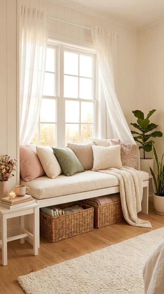 Idea 6 Cozy Window Seat with Cushions
