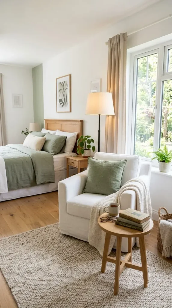 12. Create a Sage Green Reading Corner